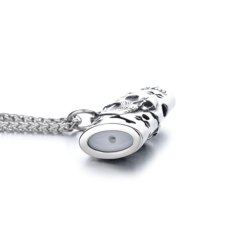 Steel Necklace Pendant – Vintage Skull