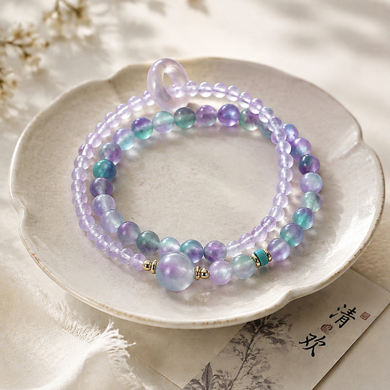 Chalcedony Agate Jadeite Bracelet