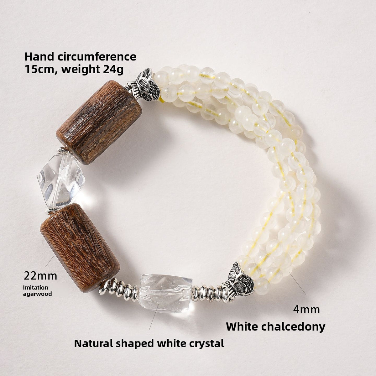 Hetian Jade Agarwood Crystal Bracelet