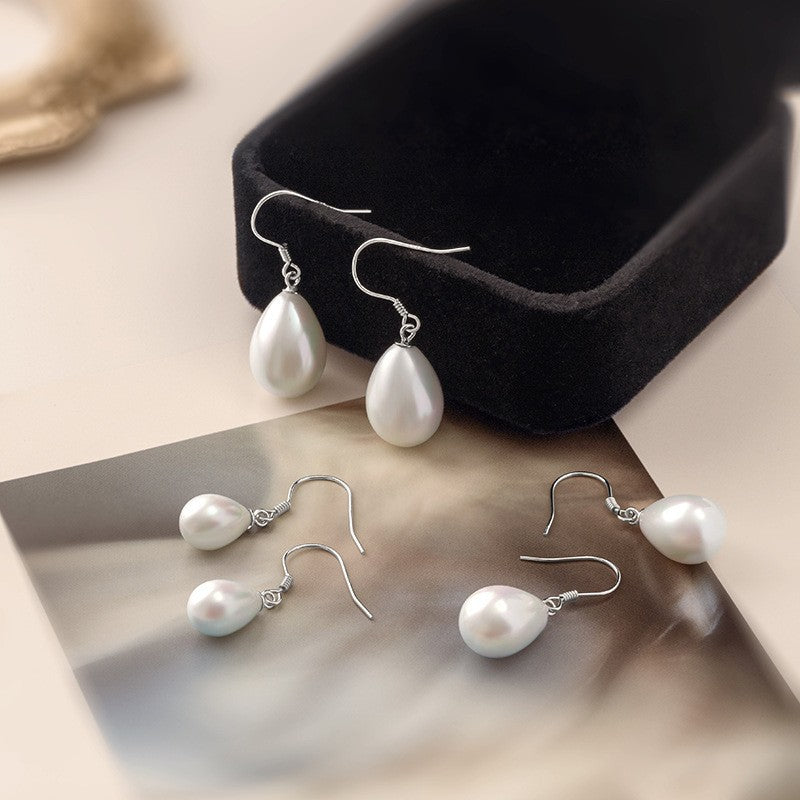 Vintage Pearl 925 Sterling Silver Women's Earrings