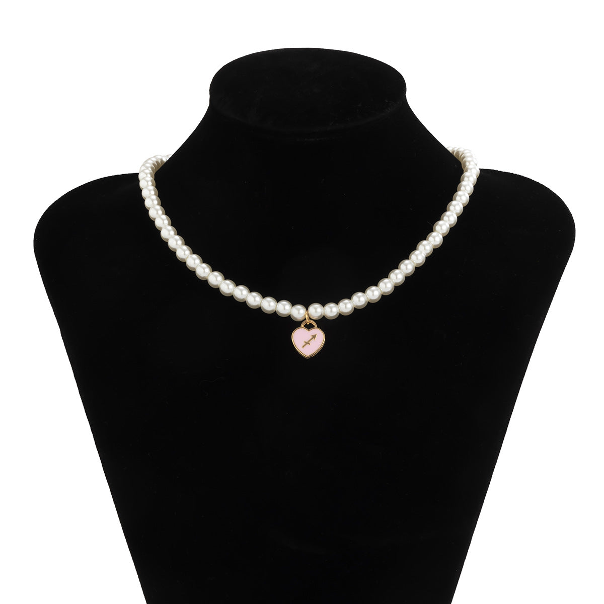 Planderful Vienna Verve Constellation Imitation Pearl Clavicle Necklace For Fashionable Women Double Sided Pendant
