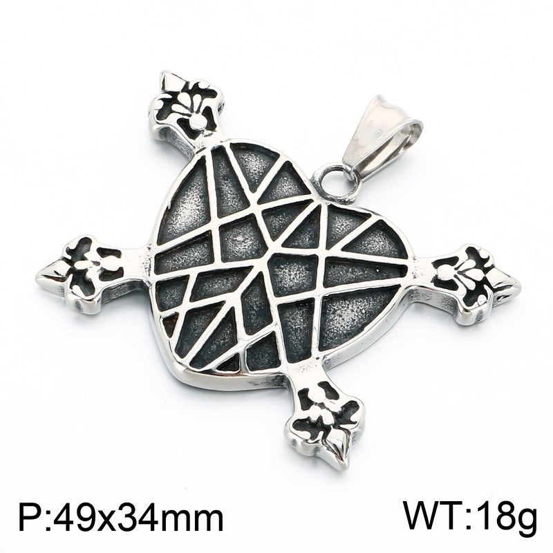 Viking Weapon Element Pendant Punk Street Double Knife Skull Baseball Bat Skull Necklace
