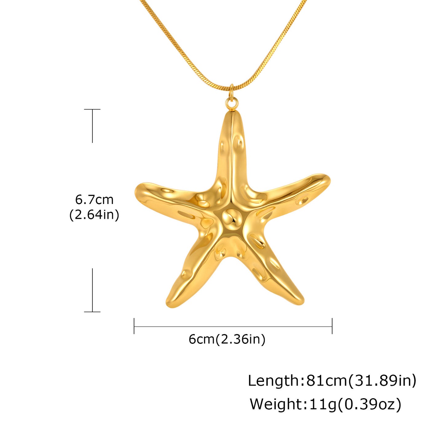 Cold Wind Ocean Stainless Steel Shell Pendant Leopard Print Long Item Decoration Necklace