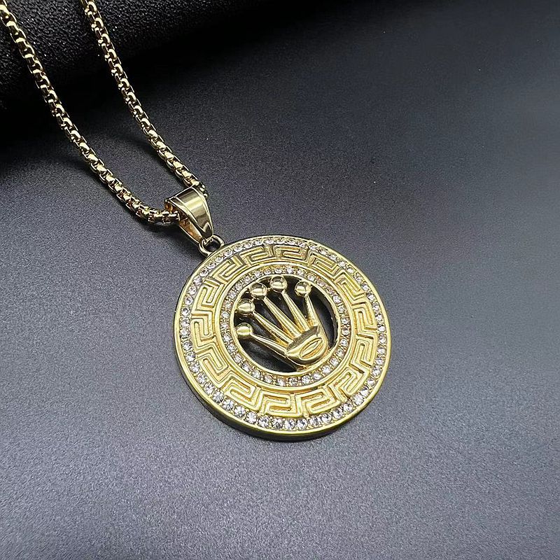 Zircon Necklace – Statement Crown Pendant