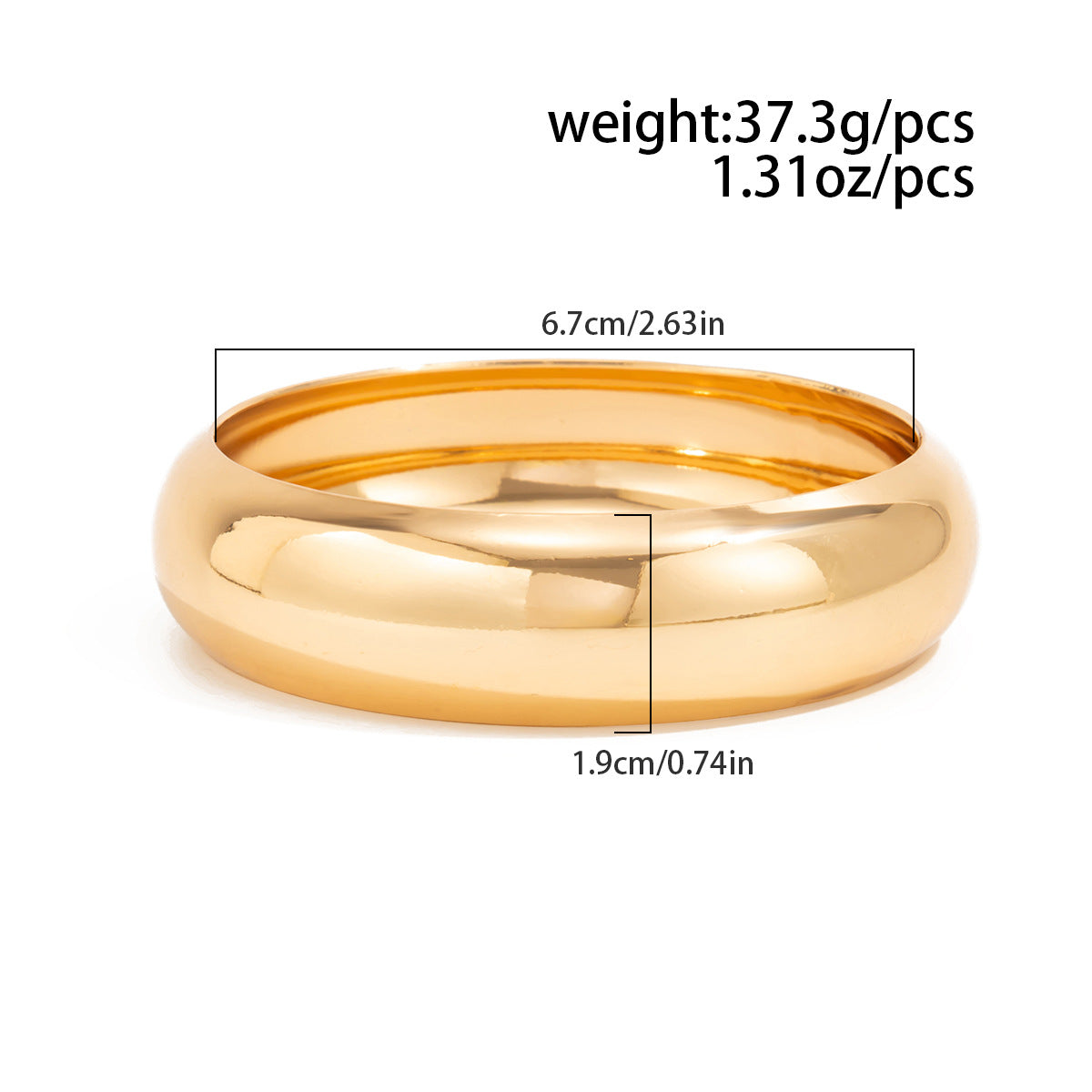 Planderful Vienna Verve Metal Bracelet For Trendsetting Women Glossy Stacking Statement Jewelry