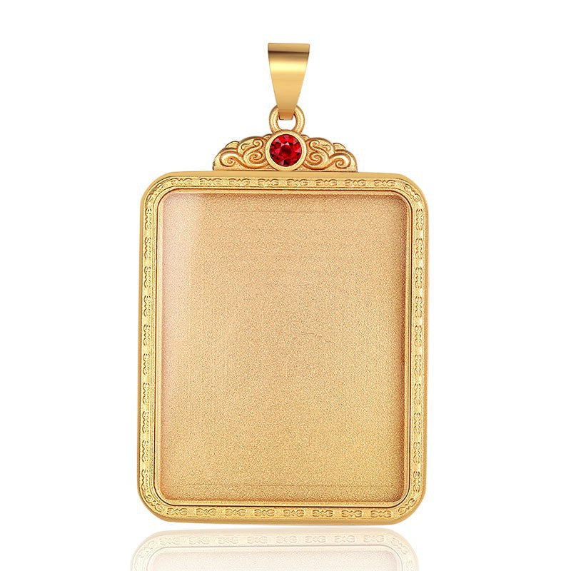Steel Pendant – Vintage Tibetan Thangka Box Pendant