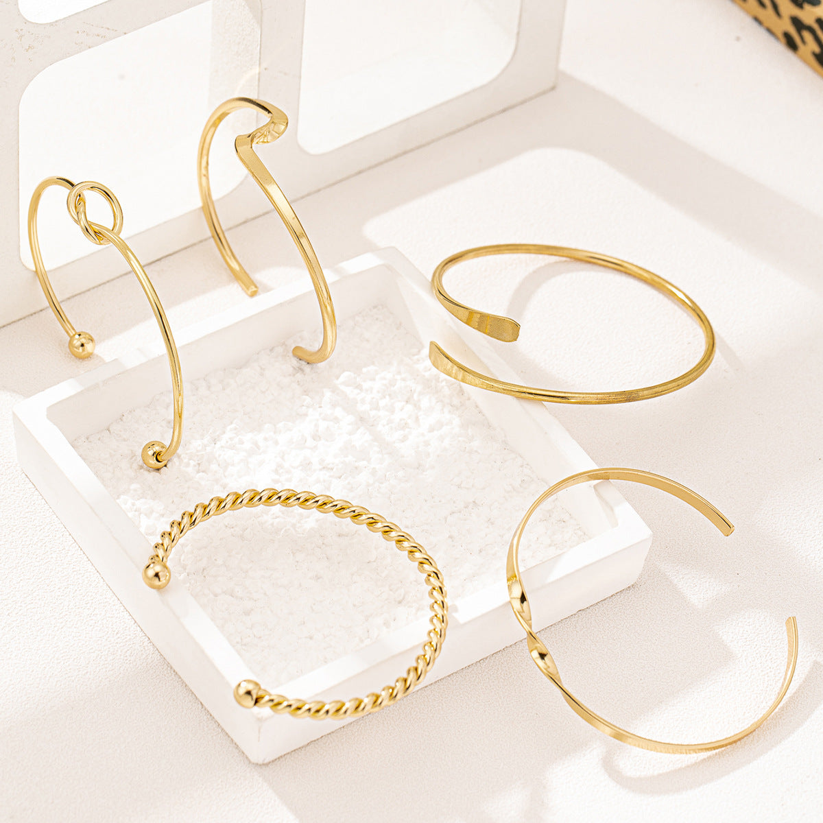 Planderful Vienna Verve Bracelet Set – Adjustable Geometric Design