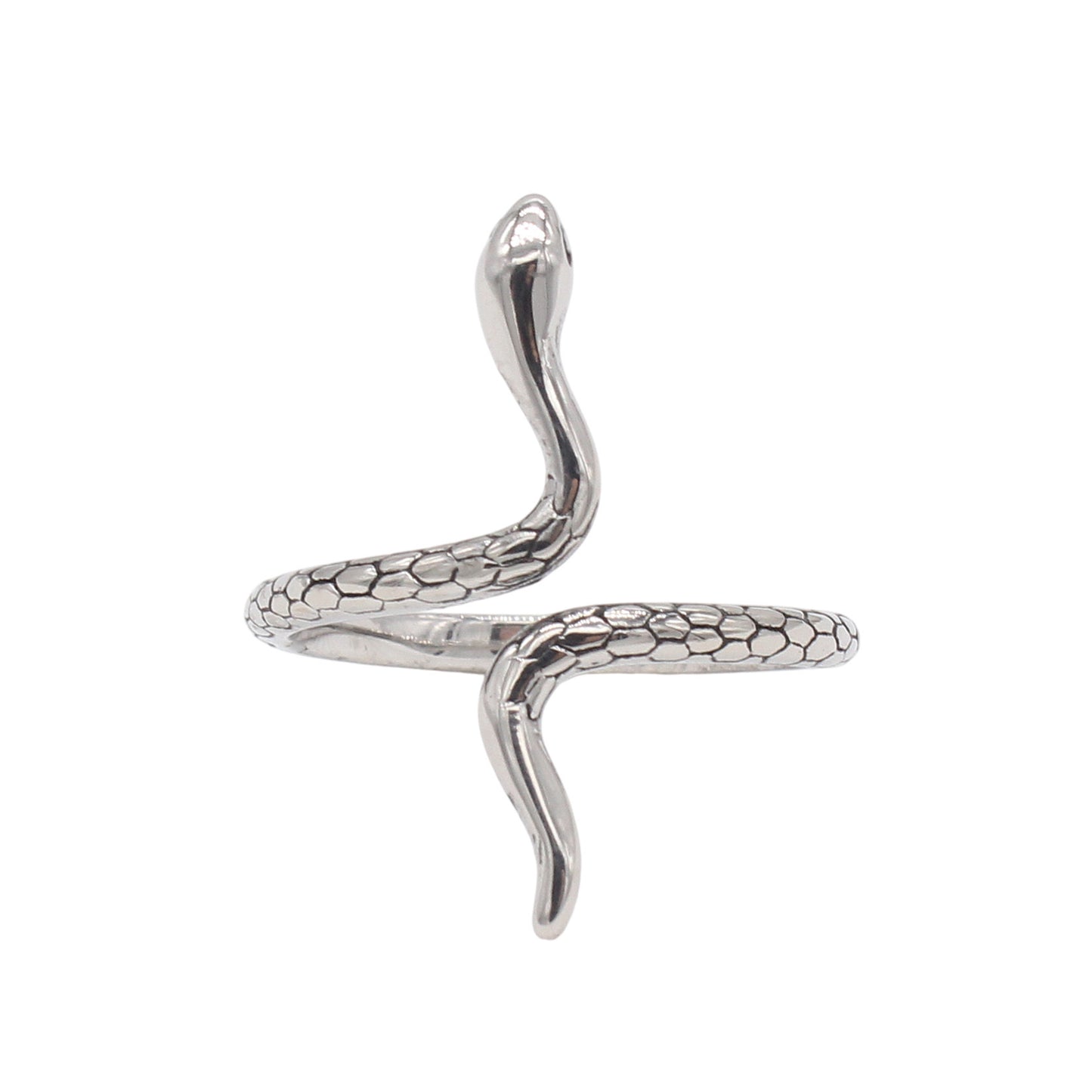 Planderful Everyday Genie Retro Snake Titanium Steel Ring Unisex Statement Jewelry