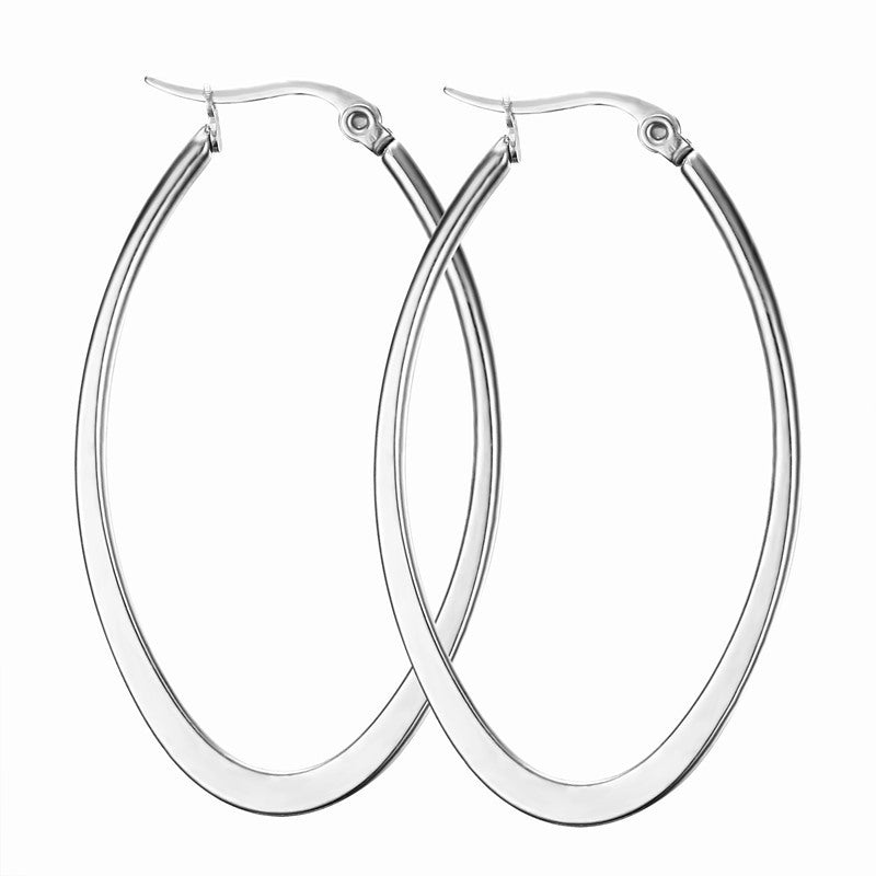 Earrings Large Circle Korean Titanium Steel Gold Earrings