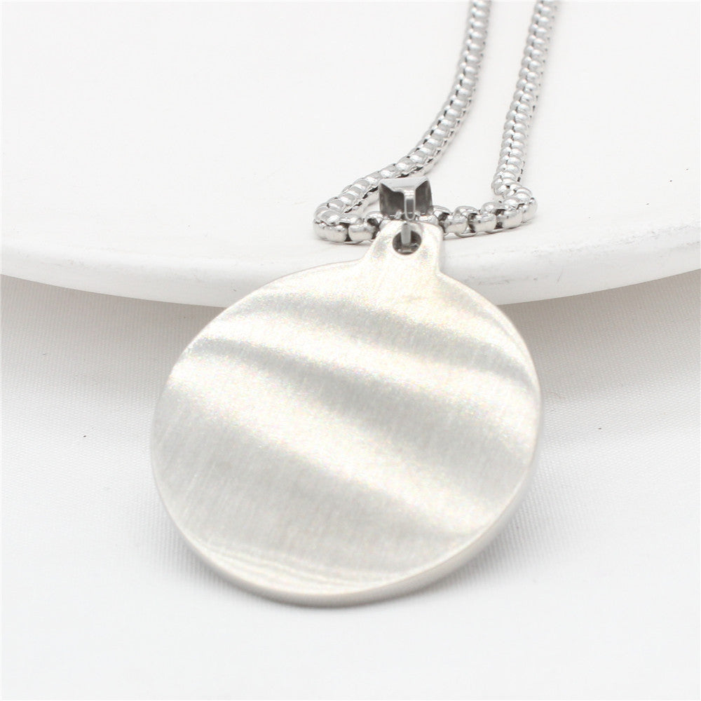 Titanium Steel Retro Pendant for Men - European and American Ancient Greek God of War Design