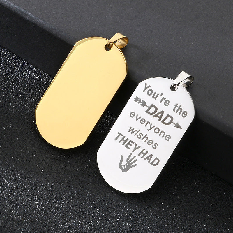 Planderful Dad Birthday Gift Stainless Steel Pendant Men