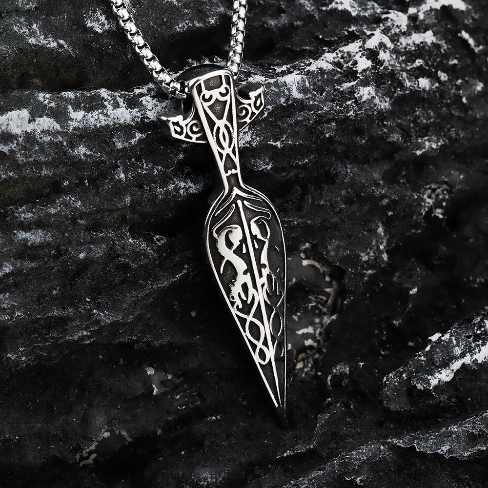 Vintage Viking Stainless Steel Men's Pendant Necklace