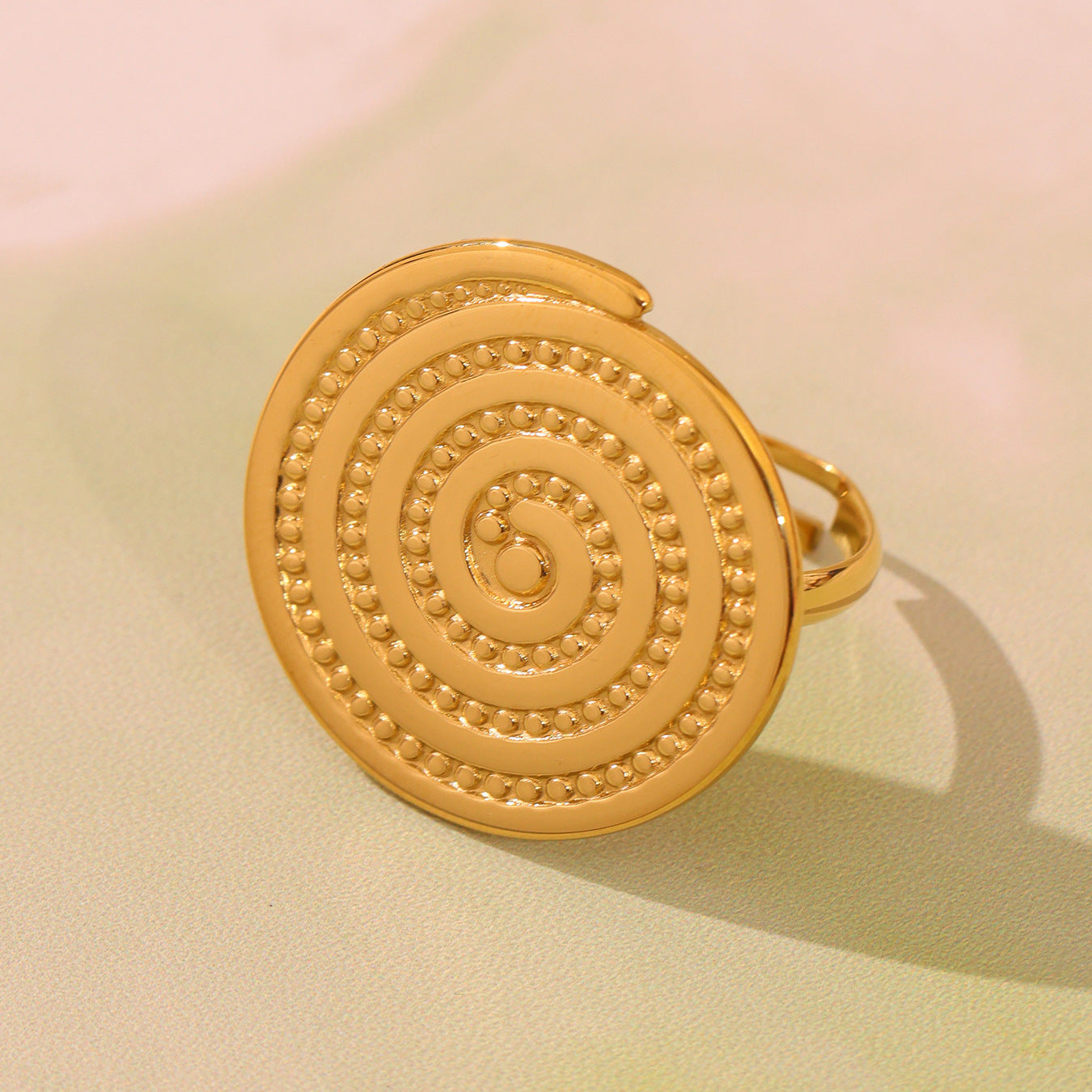 Planderful Unisex Industrial Circle Ring 18K Gold Plated