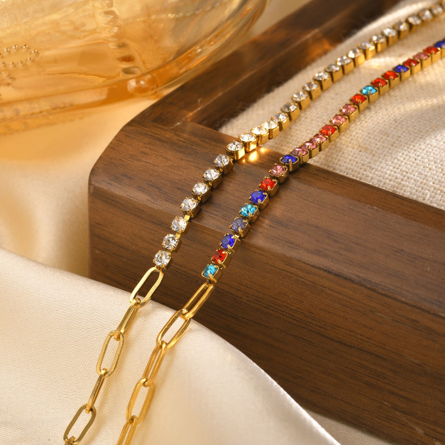 Stainless Steel Ladies Titanium Steel Fashion Bracelet Gold