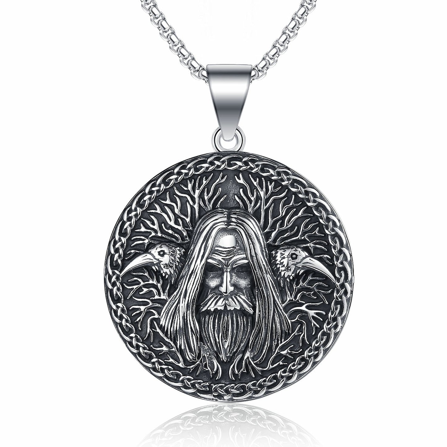 Titanium Steel Necklace - Nordic Viking Wizard Statement