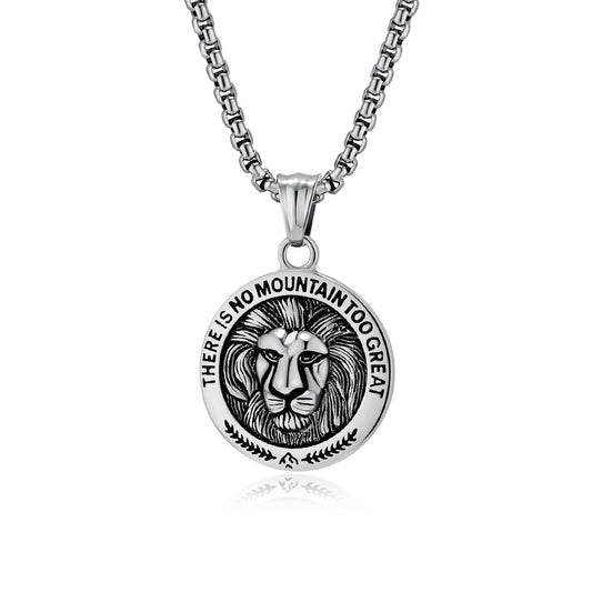 Cross-Border European and American Hip-Hop Lion Head Necklace