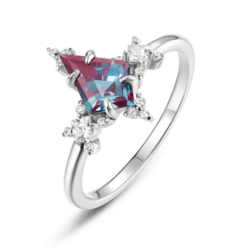 Planderful Jewelry Alexandrite Ring Sterling Silver