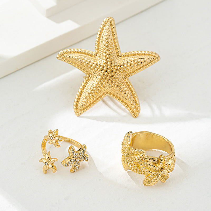 Planderful Vienna Verve Women's Metal Star Ring Set