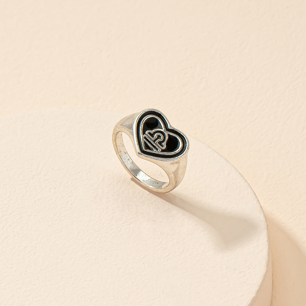 Retro 12 Constellation Drip Oil Ring - European and American Fashion Cross-border Jewelry