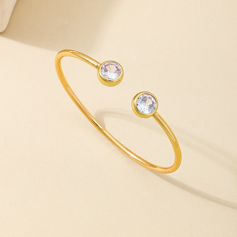 Planderful Vienna Verve Bracelet – Elegant Metal Zircon-Encrusted Design