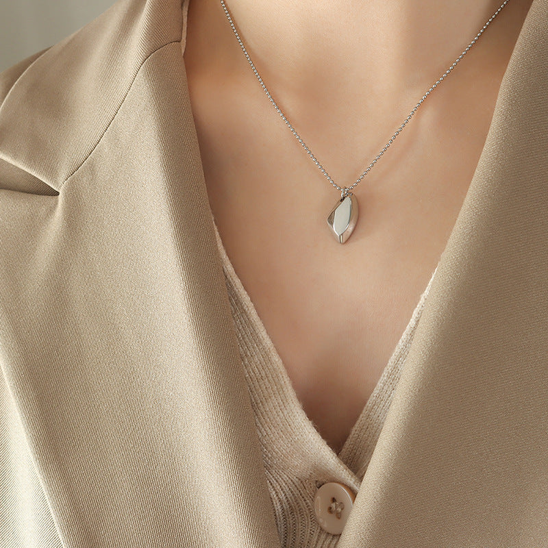 Chic Geometric Diamond Pendant Necklace with Bead Chain