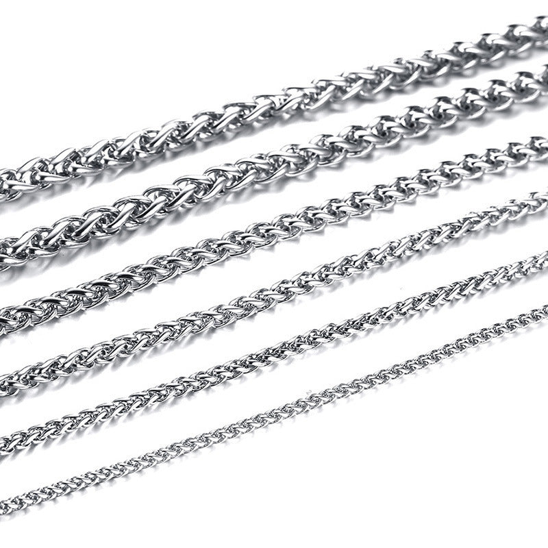 Thick Chain Men's Necklace Stainless Steel Flower Basket Chain