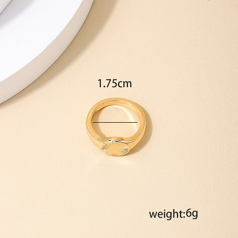 Heart Textured Metal Ring Set from Vienna Verve Collection