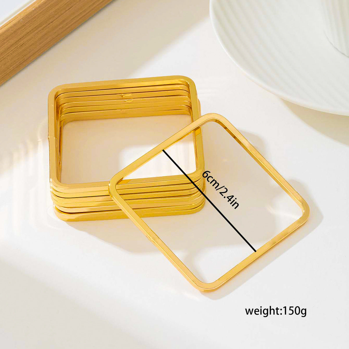 Planderful Vienna Verve Bracelet Set – Exaggerated Metal Geometric Design