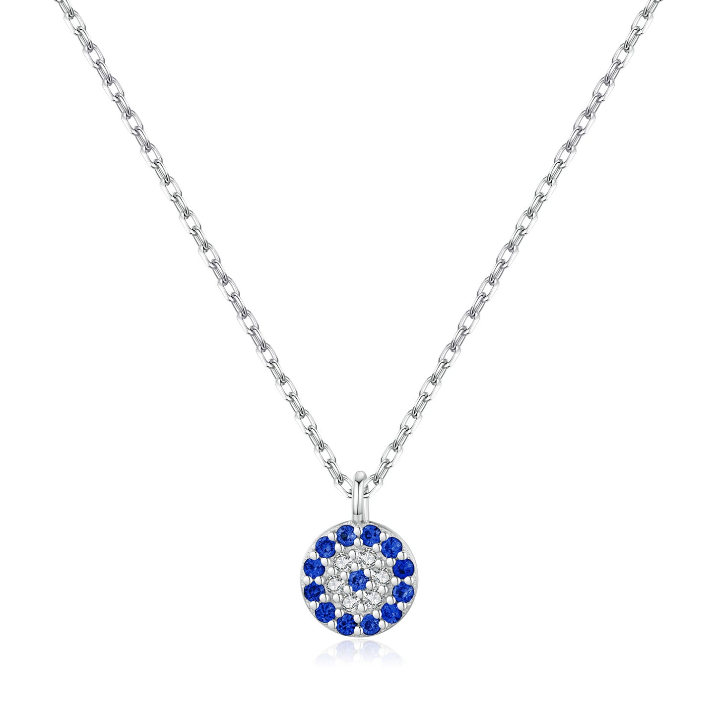 S925 Sterling Silver Blue Zircon Everyday Necklace