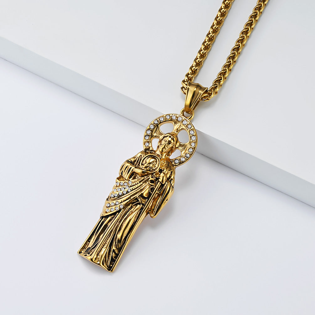 St Jude Pendant Necklace For Unisex Wear Classic Retro Protection Symbol By Planderful Everyday Genie