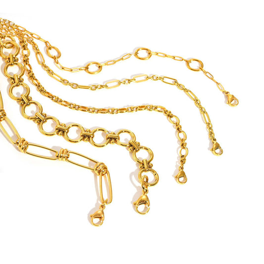 Korean Simple Handmade Chain Stainless Steel Bracelet Unisex