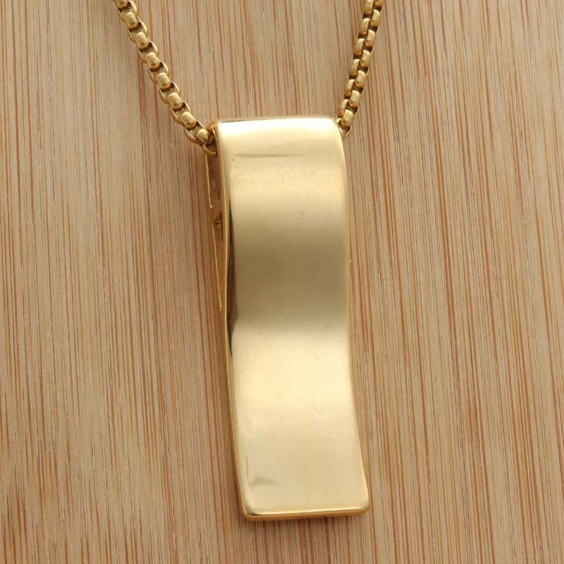 Personalized Vintage Titanium Steel Whistle Pendant Necklace for Men - Trendy Punk Style