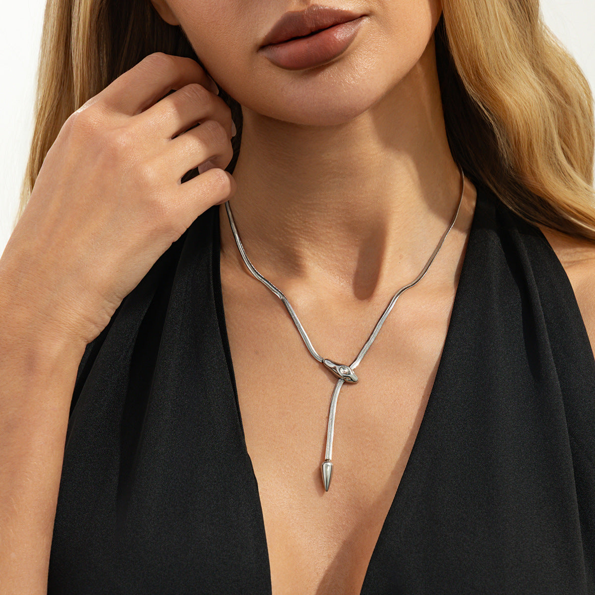Adjustable Snake Pendant Y-Necklace