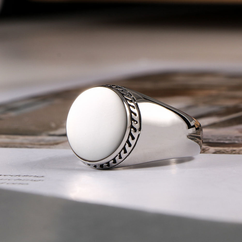 Titanium Steel Wide Ring Unisex Japan Korea Jewelry