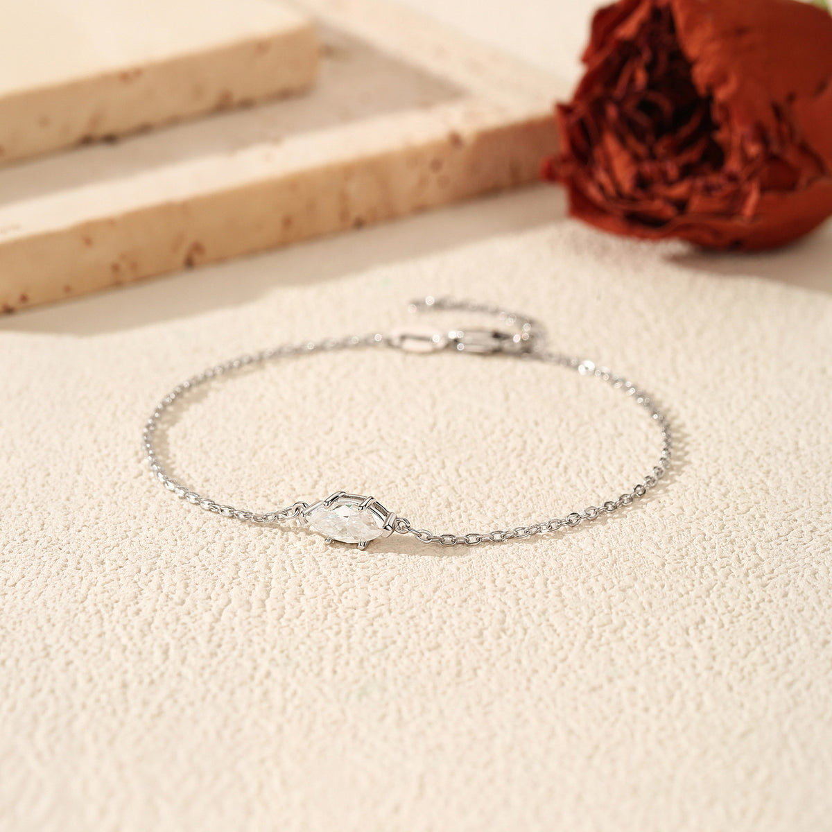 925 Sterling Silver 0.50 ct Moissanite Bracelet