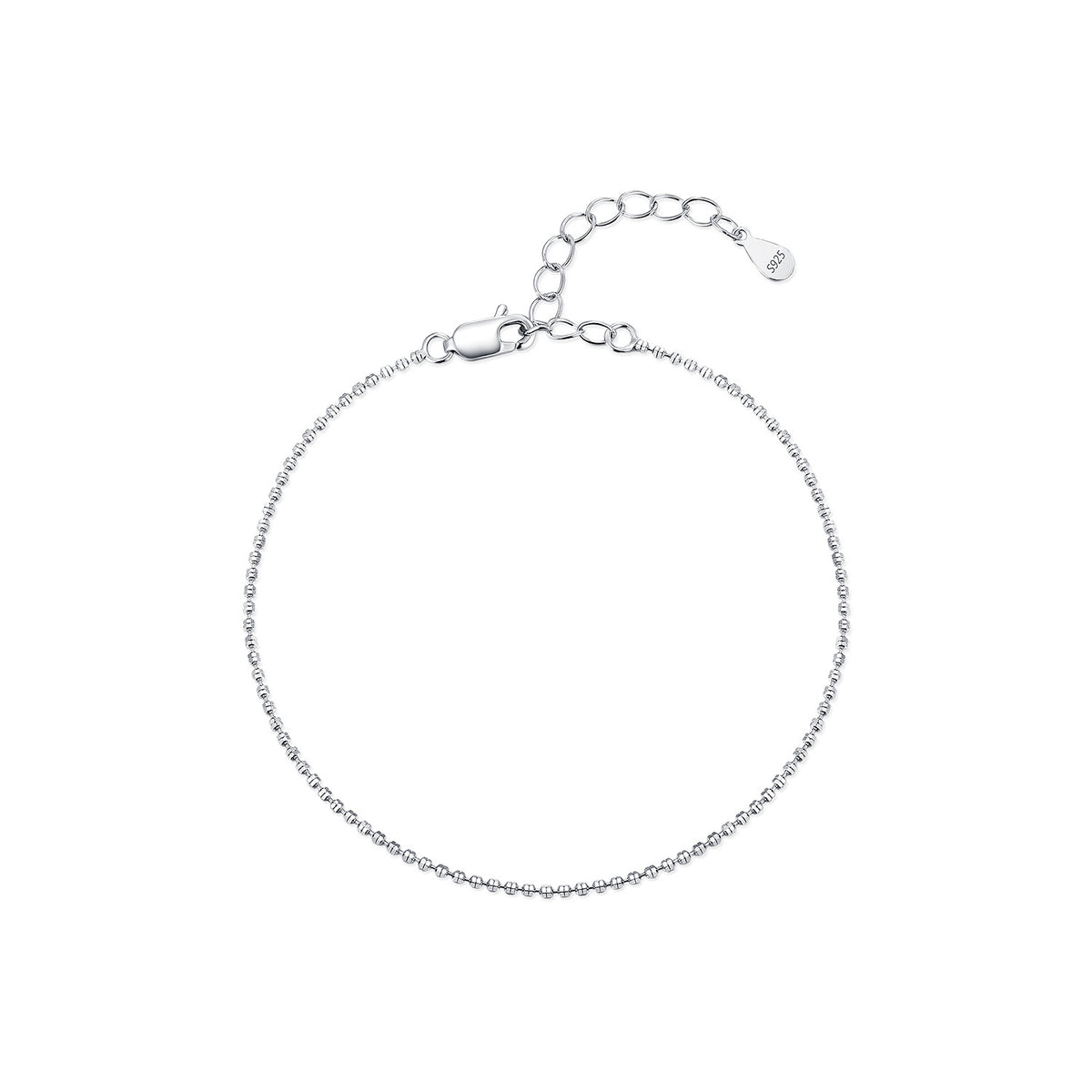 925 Sterling Silver Petite Bead Bracelet