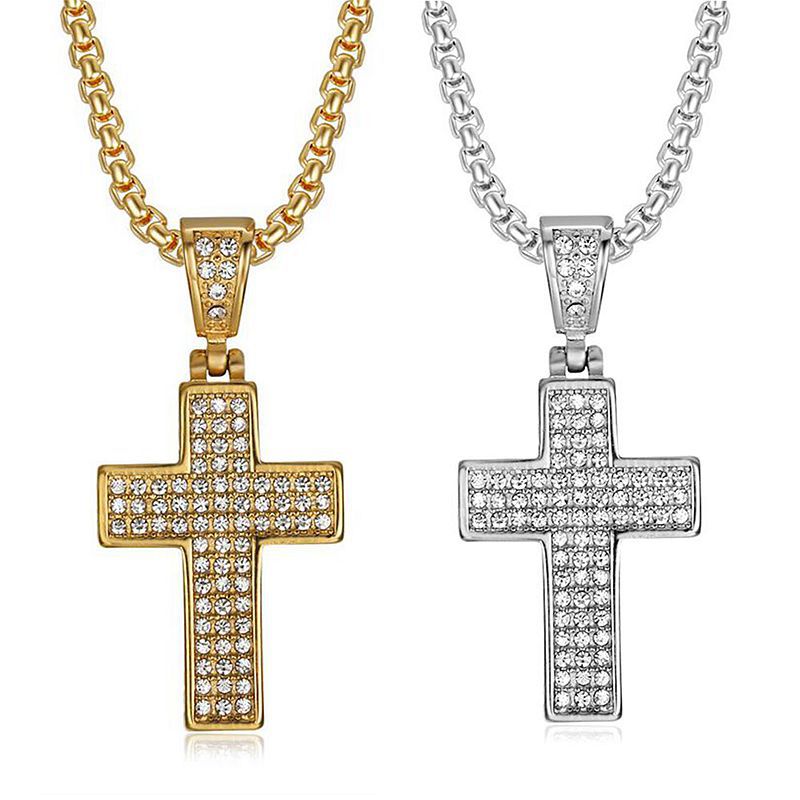 Zircon Necklace – Statement Cross Pendant For Men And Women