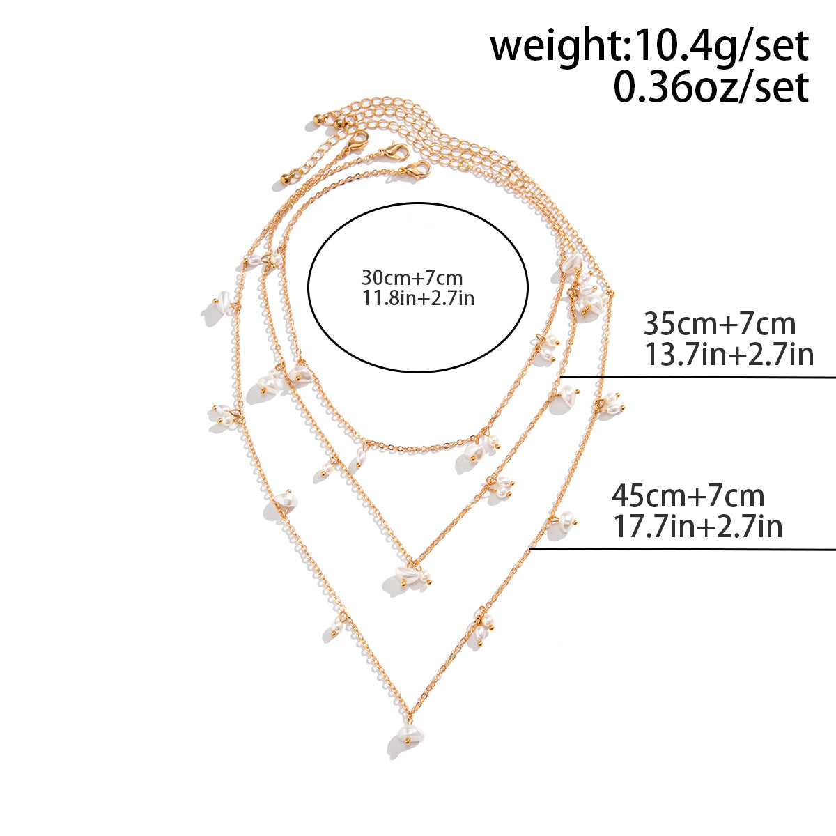 Portrait & Pearl-Style Y-Fringe Necklace