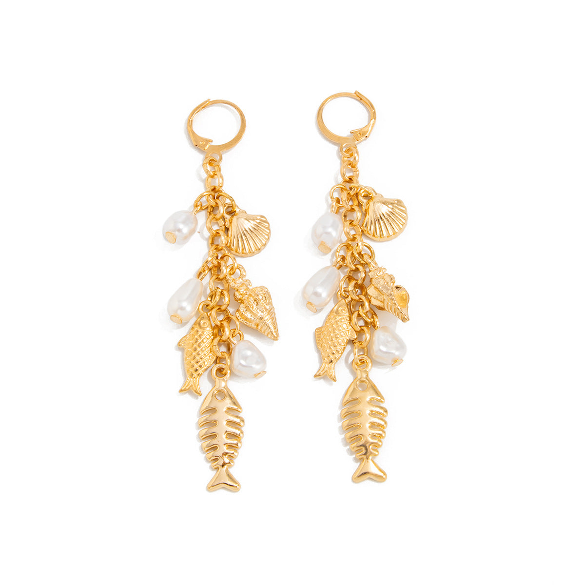 Planderful Vienna Verve Earrings – Personalized Alloy Wavy Fishtail Design