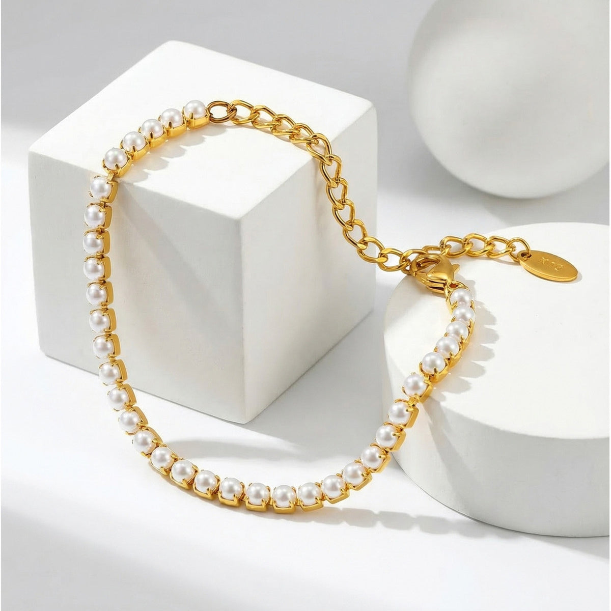 Pearl Stainless Steel Bracelet