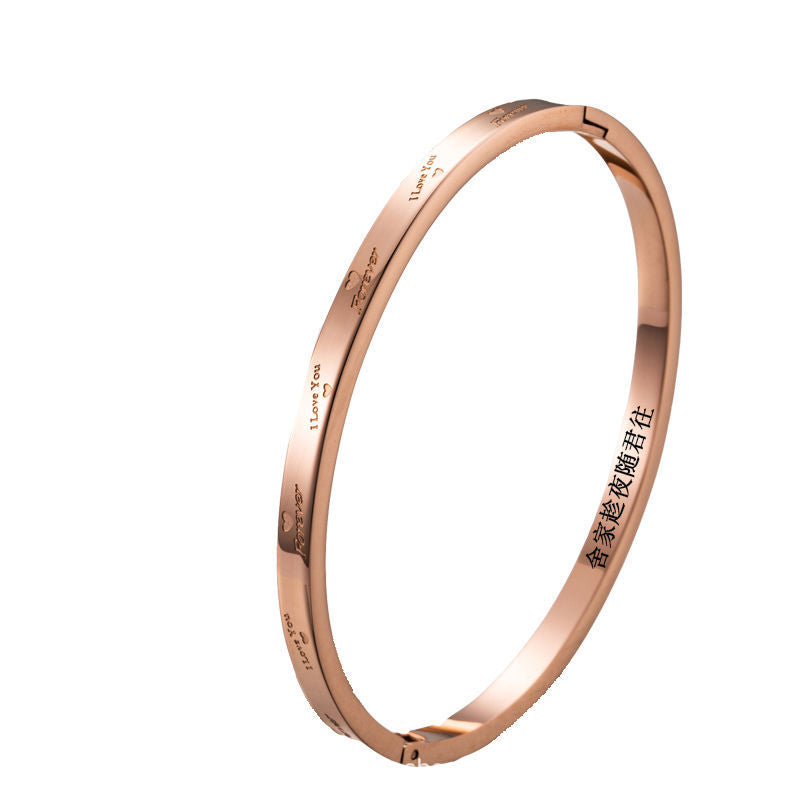 Planderful Jewelry Titanium Steel Bracelet With Zircon Inlays Everyday Genie Collection