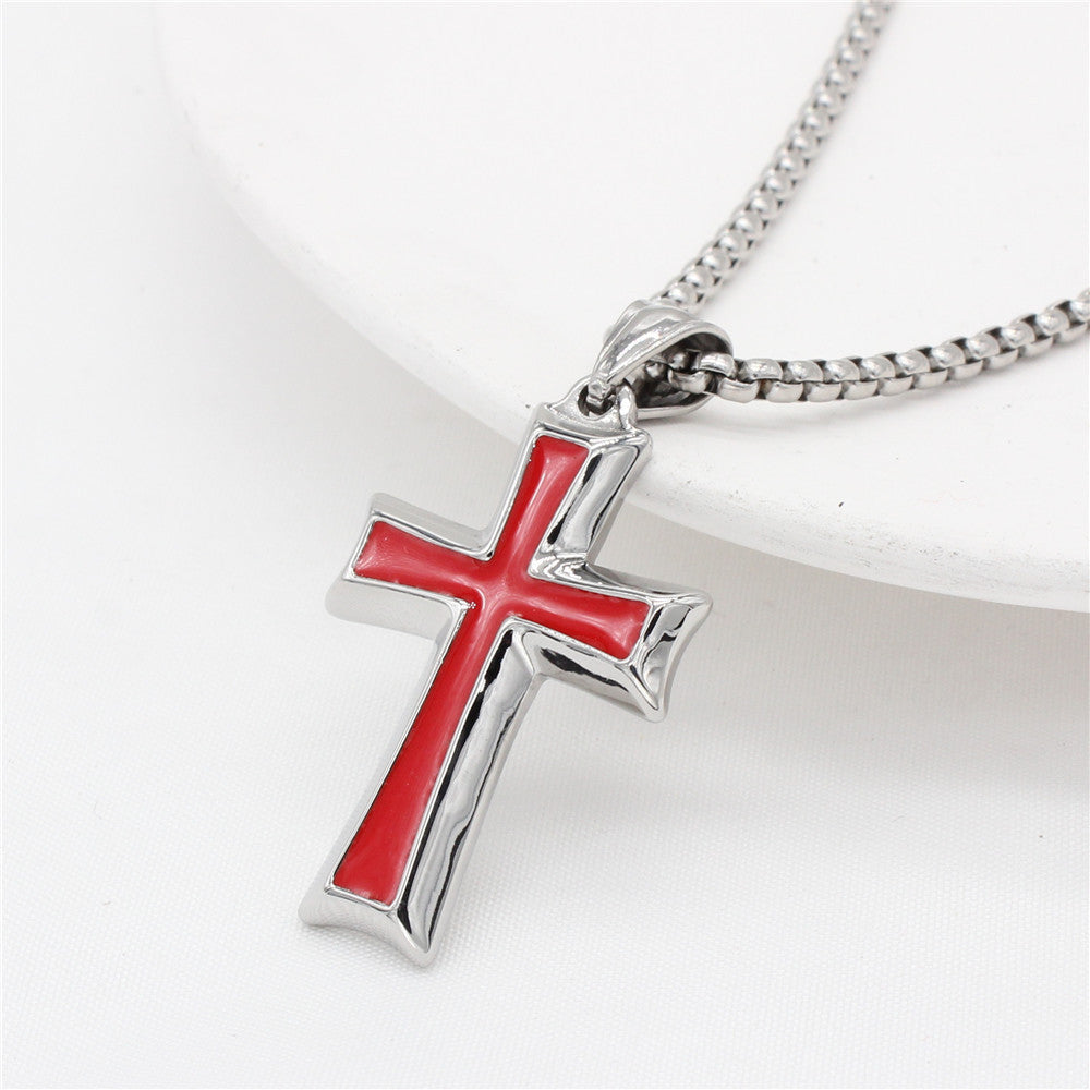 Planderful Titanium Steel Cross Pendant Personalized Unisex Jewelry For Men And Women Everyday Genie