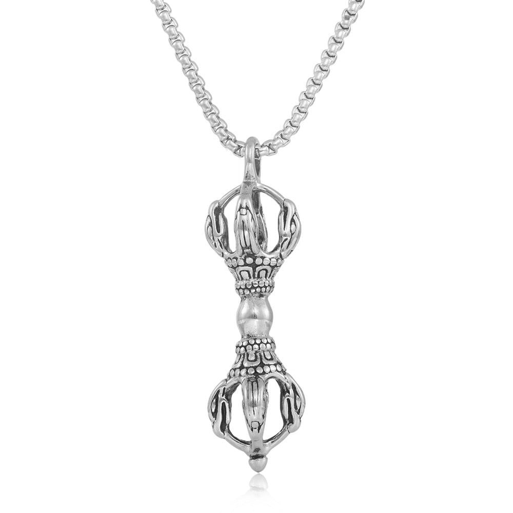 European And American Stainless Steel Demon Suppressing Pestle Pendant Necklace For Men