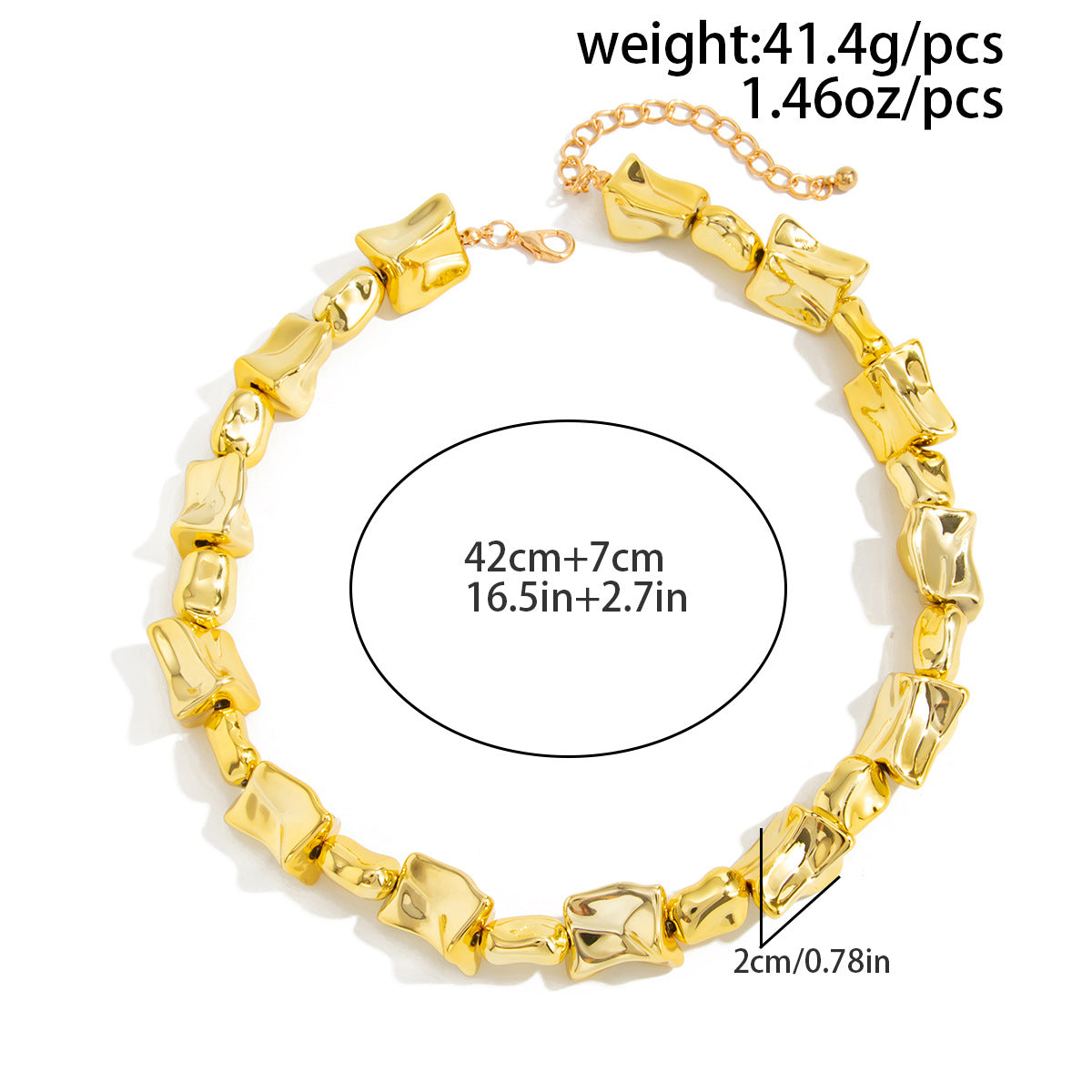 French Pleated Pearl-Style Necklace