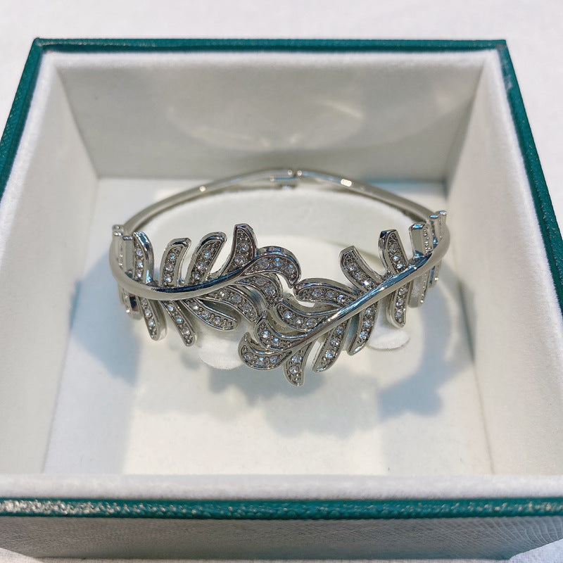 Gold Plated Leaf Design Bracelet - Vienna Verve Collection