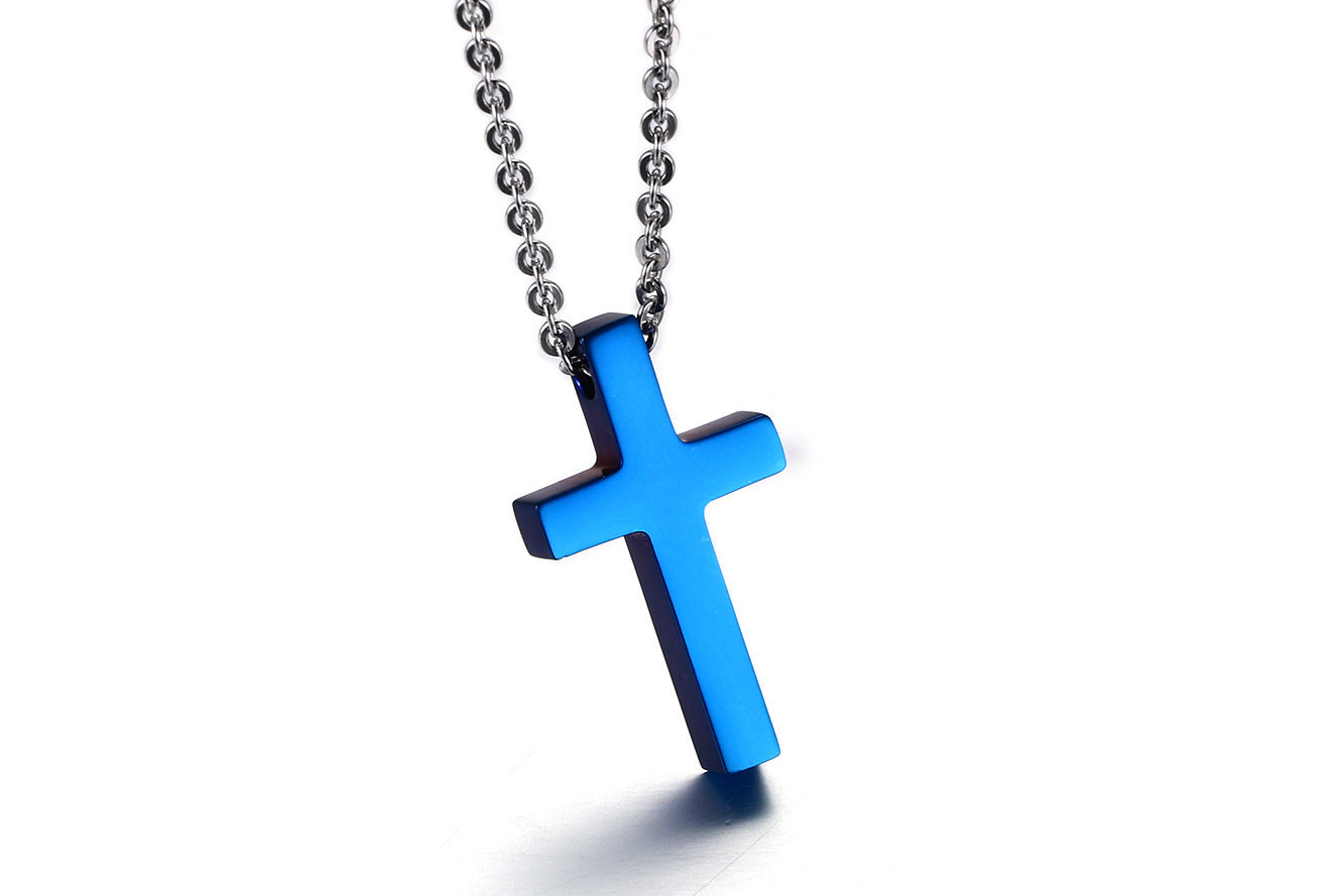 5 Colors Fashionable Cross Necklace Personalized Pendant Jewelry
