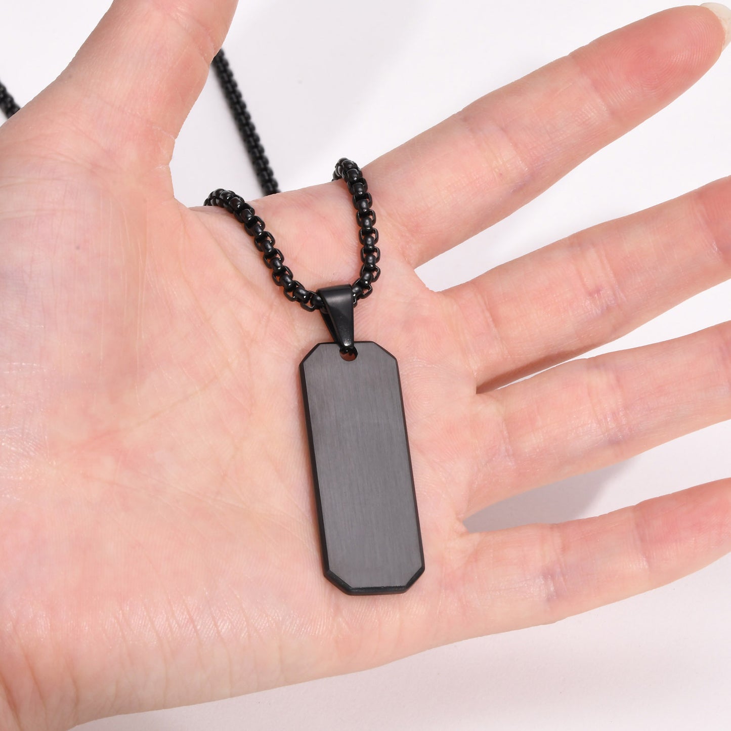 Cross-Border European and American Men's J Simple Tag Pendant