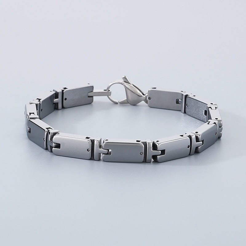 Planderful Genie I Shape Stylish Tungsten Bracelet For Men