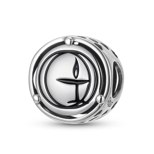 Planderful Jewelry Sterling Silver Beading Pendant The Flaming Chalice For DIY Jewelry Making