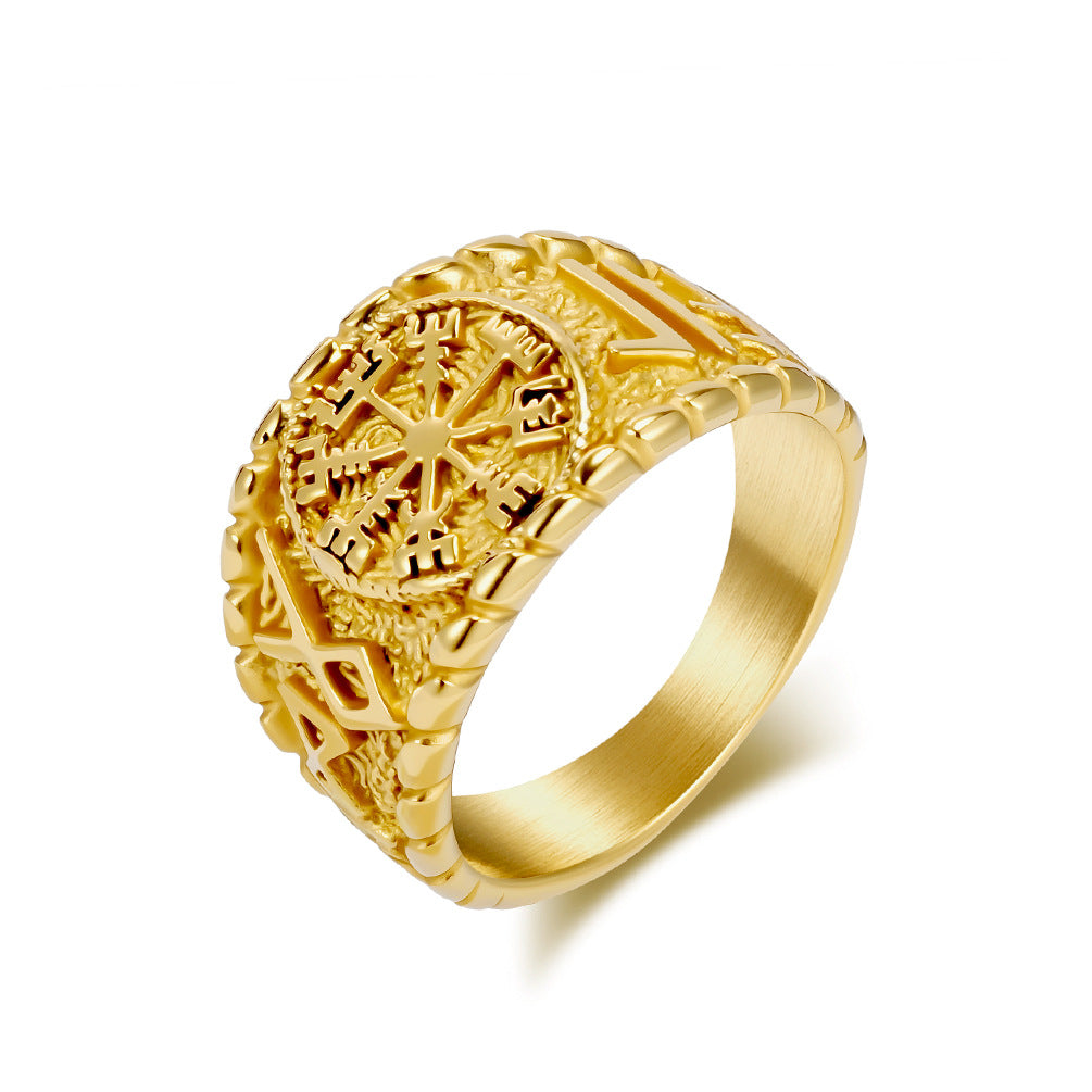 Planderful Viking Ring For Men Durable Rune Jewelry